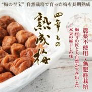 “梅の至宝”自然栽培で育った梅を長期熟成「四年もの熟成梅」農薬不使用・無肥料栽培 梅作りの匠と大自然が生み出した、 本来の梅干しの味